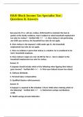 H&R Block Income Tax Specialist Course EXAM BUNDLE &vert;&vert; Complete Questions & Answers &lpar;Graded A &rpar;