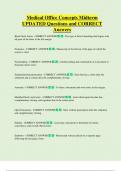 Medical Office Concepts Midterm UPDATED Questions and CORRECT  Answers