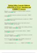 Medical Office Concepts Midterm UPDATED ACTUAL Questions and  CORRECT Answers