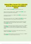 Medical Office Concepts CH&period; 9 UPDATED  ACTUAL Questions and CORRECT  Answers