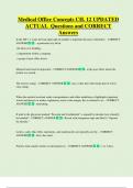Medical Office Concepts CH&period; 12 UPDATED  ACTUAL Questions and CORRECT  Answers