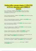 Medical office concepts chapter 5 UPDATED  ACTUAL Questions and CORRECT  Answers