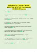Medical Office Concepts Chapter 1 UPDATED ACTUAL Questions and  CORRECT Answers