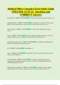 Medical Office Concepts Ch&period;4-6 Study Guide UPDATED ACTUAL Questions and  CORRECT Answers