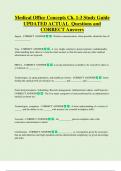 Medical Office Concepts Ch&period; 1-3 Study Guide UPDATED ACTUAL Questions and  CORRECT Answers