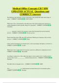 Medical Office Concepts  Bundled Exam Questions WITH  CORRECT Answers