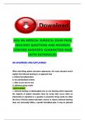 HESI RN MEDICAL SURGICAL EXAM PACK 2025&sol;2026 QUESTIONS AND ANSWERS &lpar;VERIFIED ANSWERS&rpar; GUARANTEED PASS &lpar;WITH RATIONALES&rpar;