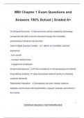 MBI Chapter 1 Exam Questions and Answers 100&percnt; Solved &vert; Graded A&plus;