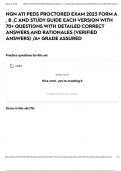 NGN ATI PEDS PROCTORED EXAM 2023 FORM A &comma; B &comma;C AND STUDY GUIDE EACH VERSION WITH 70&plus; QUESTIONS WITH DETAILED CORRECT ANSWERS AND RATIONALES &lpar;VERIFIED ANSWERS&rpar; &sol;A&plus; GRADE ASSURED
