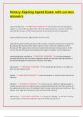 Notary Signing Agent Exam with correct answers