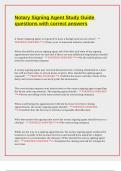 Notary Signing Agent Study Guide questions with correct answers