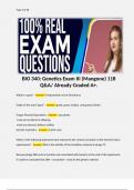 Bio 340 Exam Q&A Compilation Bundle Pack&period; 