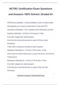NCTRC Certification Exam Questions and Answers 100&percnt; Solved &vert; Graded A&plus;