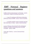 EMT National Registry questions and answers 