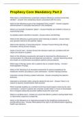 Prophecy Core Mandatory Part 2 Exam Questions and Answers