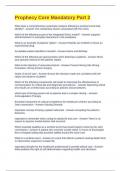 Prophecy Core Mandatory Part 2 Exam Questions and Answers