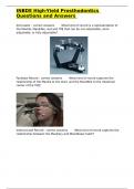 INBDE High-Yield Prosthodontics Questions and Answers&period;