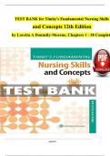 Test Bank for Timby's Fundamental Nursing Skills and Concepts&comma; 12th Edition by Loretta A Donnelly-Moreno&comma; All Chapters 1 - 38&comma; Verified Newest Version