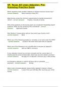 SF Texas All Lines Adjuster&semi; Pre-licensing Practice Exam