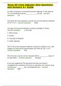 Texas All Lines Adjuster Quiz Questions and Answers A&plus; Guide&period;