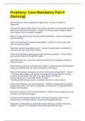 Prophecy- Core Mandatory Part II &lpar;Nursing&rpar; Exam Questions and Answers
