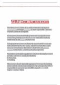 WRT Certification exam