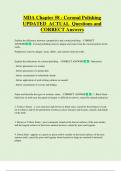 MDA Chapter 58 - Coronal Polishing UPDATED ACTUAL Questions and  CORRECT Answers