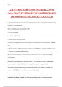 ACE FITNESS INSTRUCTOR EXAM 2024 ACTUAL EXAM COMPLETE 250 QUESTIONS WITH DETAILED VERIFIED ANSWERS &sol; ALREADY GRADED A&plus;