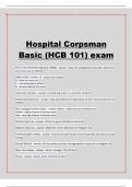 Hospital Corpsman Basic &lpar;HCB 101&rpar; exam