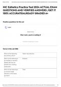 NIC Esthetics Practice Test 2024 ACTUAL EXAM QUESTIONS AND VERIFIED ANSWERS &sol;GET IT 100&percnt; ACCURATE&vert;ALREADY GRADED A&plus;