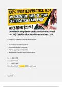 Certified Compliance and Ethics Professional &lpar;CCEP&rpar; Certification Study Resources&sol; Q&A&period;