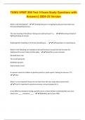 TAMU SPMT 304 Test 3 Exam Study Questions with Answers&vert; 2024-25 Version