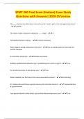 SPMT 260 Final Exam &lpar;Hudson&rpar; Exam Study Questions with Answers&vert; 2024-25 Version