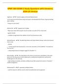 SPMT 304 EXAM 2 Study Questions with Answers&vert; 2024-25 Version
