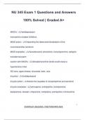 NU 345 Exam 1 Questions and Answers 100&percnt; Solved &vert; Graded A&plus;