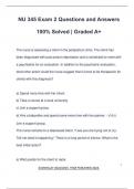 NU 345 Exam 2 Questions and Answers 100&percnt; Solved &vert; Graded A&plus;