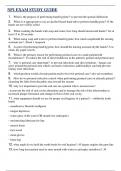 NP1 EXAM STUDY GUIDE 2024&sol;2025 &vert; QUESTIONS WITH 100&percnt; VERIFIED ANSWERS AND COMPREHENSIVE RATIONALES &vert; GRADED A&plus;