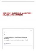 DCD EXAM QUESTIONS & ANSWERS SOLVED 100&percnt; CORRECT&excl;&excl;