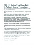 NUR 106 Module G1&lowbar; Wallace Guide to Pediatric Nursing Foundations&period;