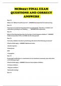 MCB6937 FINAL EXAM QUESTIONS AND CORRECT ANSWERS 