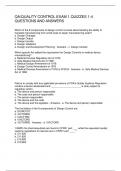 QA-QUALITY CONTROL EXAM 1 QUIZZES 1-4 QUESTIONS AND ANSWERS