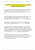 CEA WEEK 2 advanced nursing practice and assessment questions with correct answers&period;