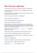 PHIL 101 Exam 3 JMU Yates Questions And Answers With Latest Updates