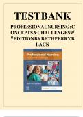 Test Bank for Professional Nursing&colon; Concepts & Challenges&comma; 9th Edition By&colon; Beth Black PhD&comma;