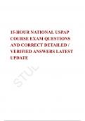   15-HOUR NATIONAL USPAP  COURSE EXAM QUESTIONS AND CORRECT DETAILED &sol; VERIFIED ANSWERS LATEST UPDATE