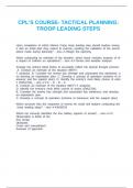CPL'S COURSE- TACTICAL PLANNING&colon; TROOP LEADING STEPS