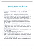 HRB FINAL EXAM