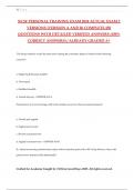 NCSF PERSONAL TRAINING EXAM 2024 ACTUAL EXAM 2 VERSIONS &lpar;VERSION A AND B&rpar; COMPLETE 450 QUESTIONS WITH DETAILED VERIFIED ANSWERS &lpar;100&percnt; CORRECT ANSWERS&rpar; &sol; ALREADY GRADED A&plus;