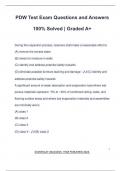 PDW Test Exam Questions and Answers 100&percnt; Solved &vert; Graded A&plus;
