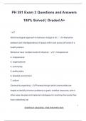 PH 381 Exam 2 Questions and Answers 100&percnt; Solved &vert; Graded A&plus;